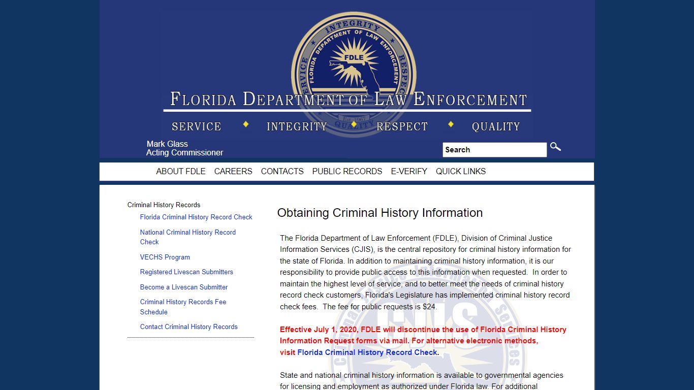 Criminal History Records - Florida Department of Law Enforcement